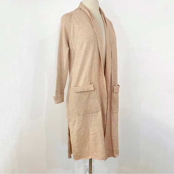 Knot Sisters long light pinkish/ cream open cardigan - Picture 1 of 9